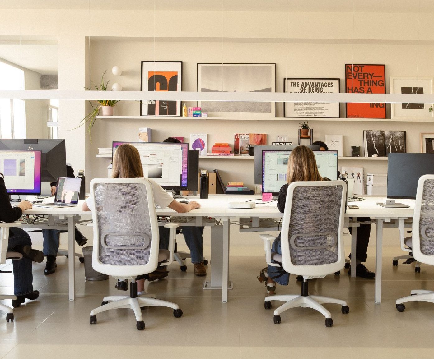 RealStories office with a view of a desk with a computer
